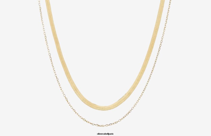 femmes ensemble chevrons + chaîne or accessoires Oliver Cabell 4JNHLR429