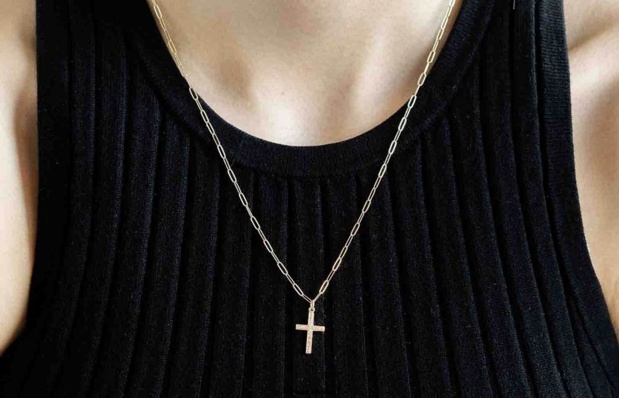 femmes collier croix or accessoires Oliver Cabell 4JNHLR432
