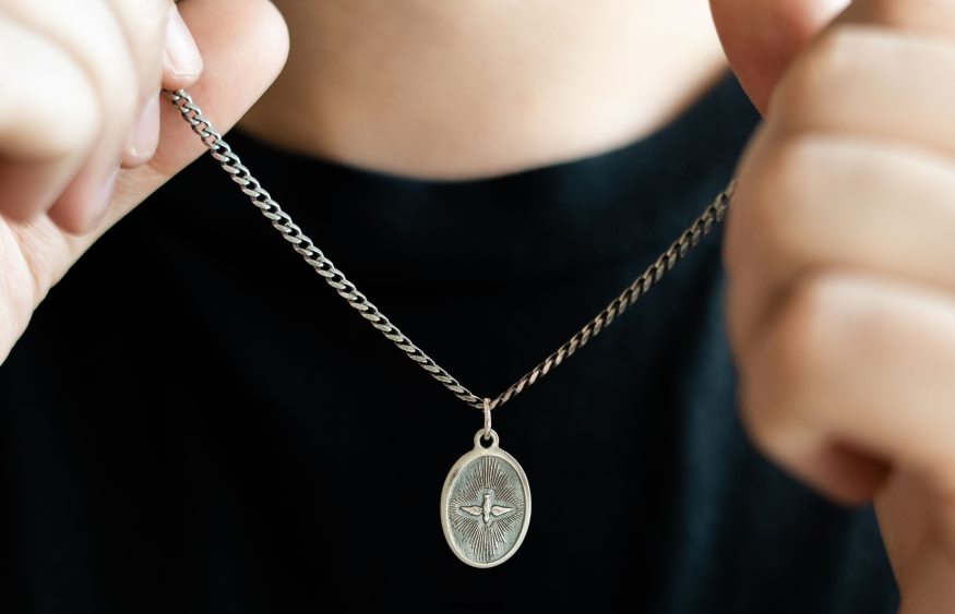 Hommes collier pendentif colombe argent accessoires Oliver Cabell 4JNHLR210