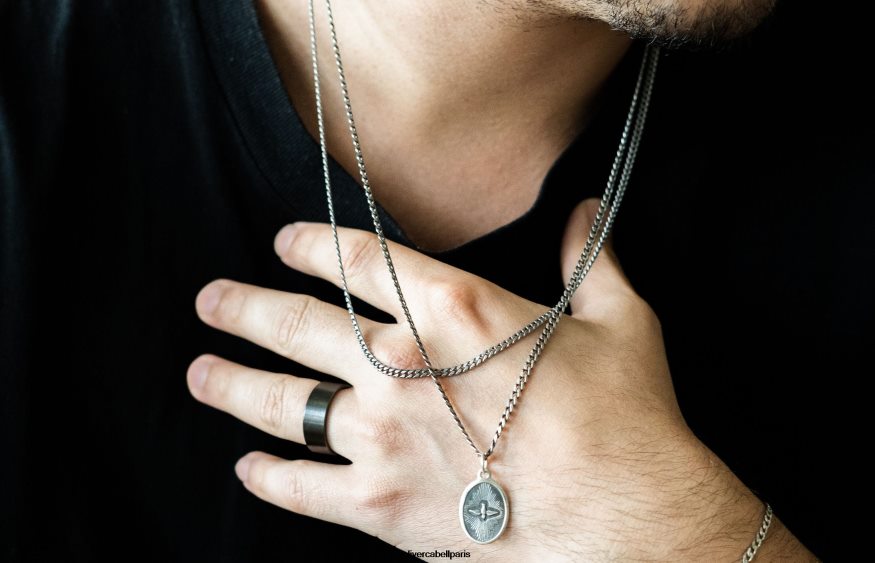 Hommes collier pendentif colombe argent accessoires Oliver Cabell 4JNHLR210