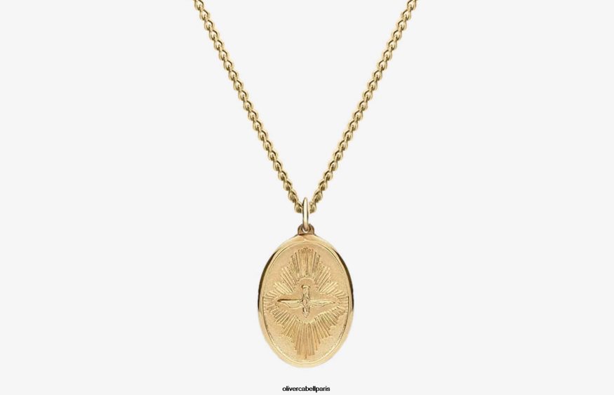 Hommes collier pendentif colombe or accessoires Oliver Cabell 4JNHLR209