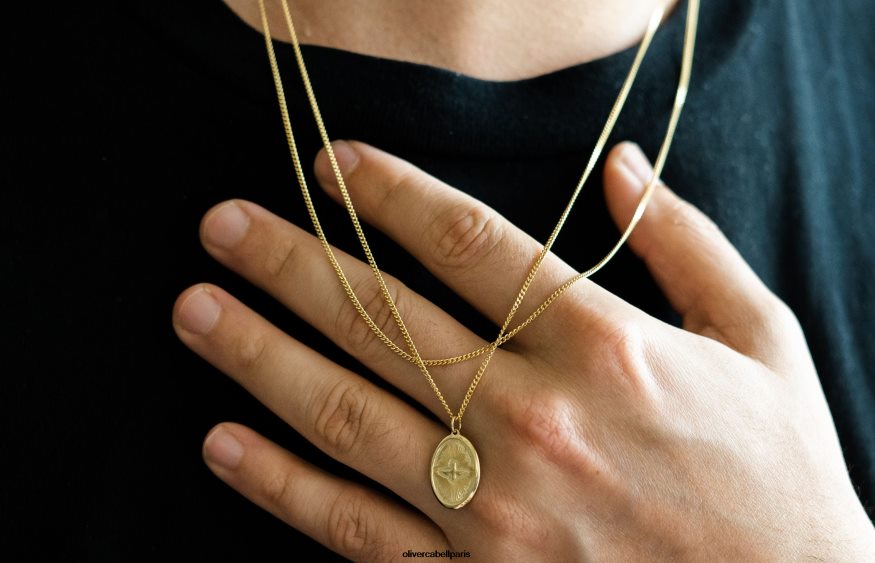 Hommes collier pendentif colombe or accessoires Oliver Cabell 4JNHLR209