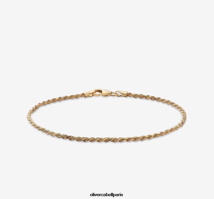 Hommes Bracelet chaîne corde 2mm or accessoires Oliver Cabell 4JNHLR228