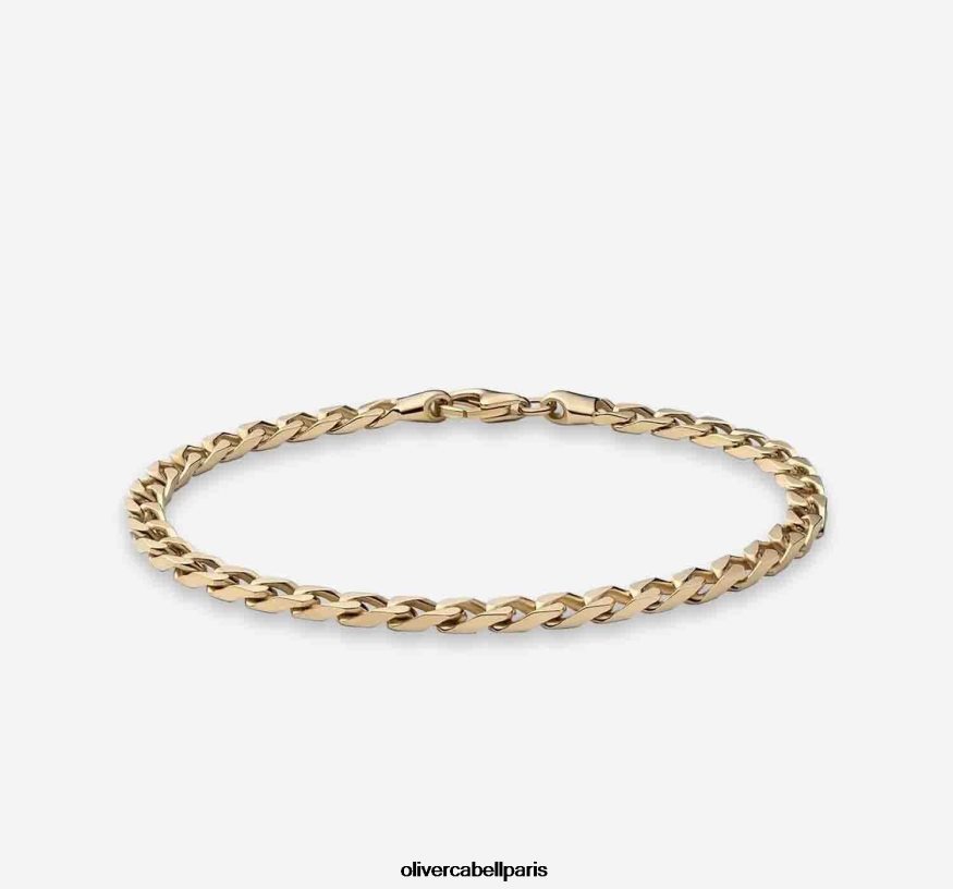 Hommes Bracelet chaine cubaine 4mm or accessoires Oliver Cabell 4JNHLR226