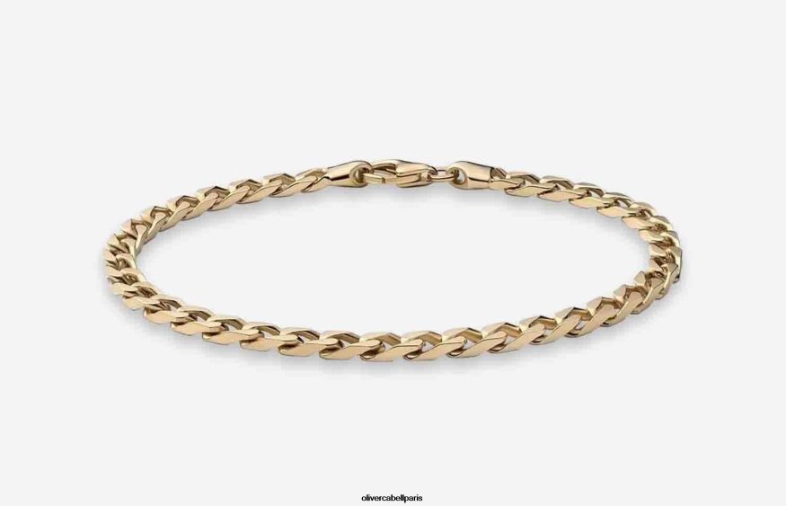 Hommes Bracelet chaine cubaine 4mm or accessoires Oliver Cabell 4JNHLR226