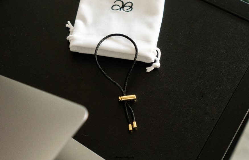 Hommes bracelet cordon cameron noir accessoires Oliver Cabell 4JNHLR193