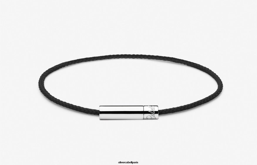 Hommes bracelet cordon fougère noir accessoires Oliver Cabell 4JNHLR204