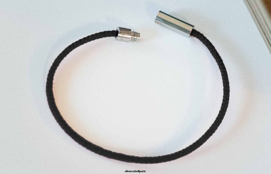 Hommes bracelet cordon fougère noir accessoires Oliver Cabell 4JNHLR204