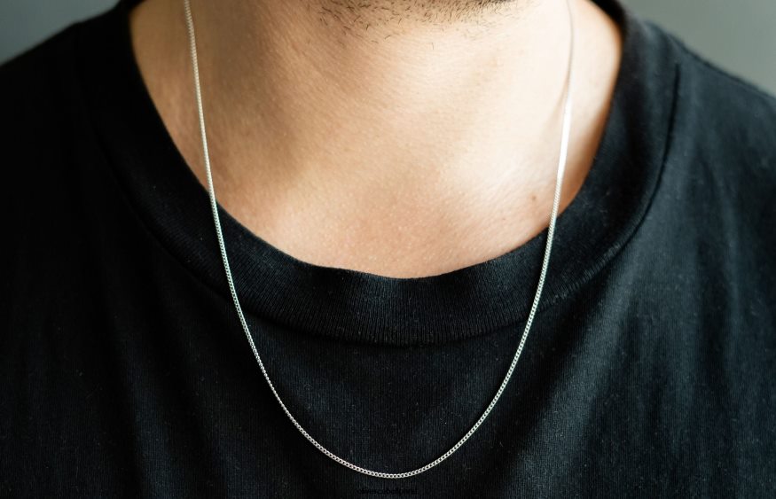 Hommes Chaîne cubaine de 1,4 mm argent accessoires Oliver Cabell 4JNHLR213