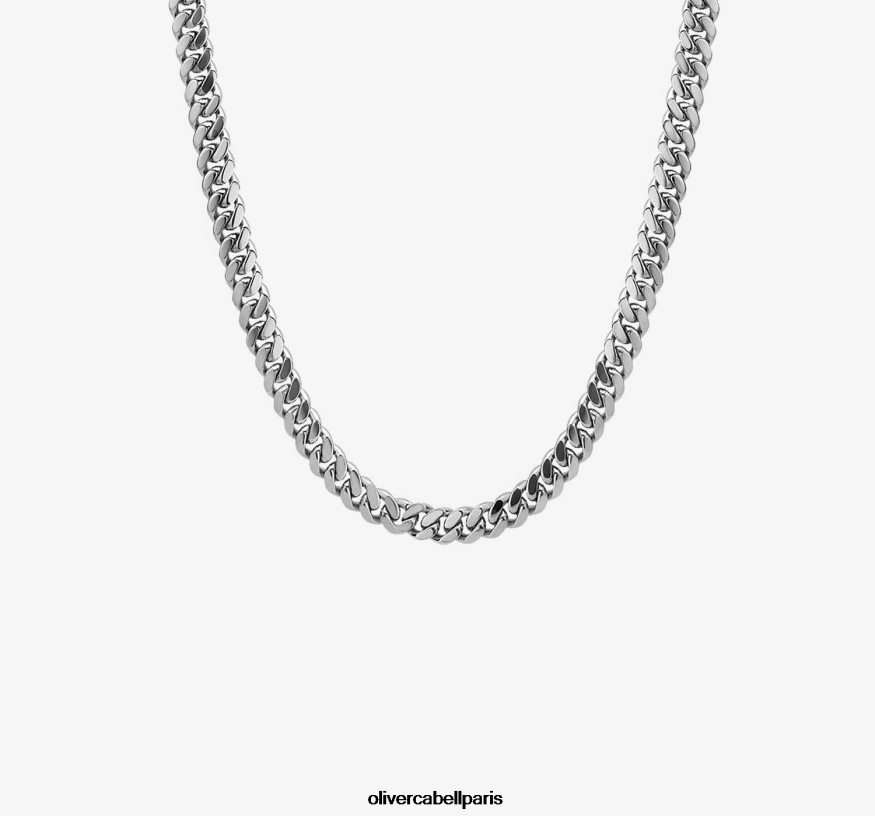 Hommes chaîne cubaine 5mm argent accessoires Oliver Cabell 4JNHLR202