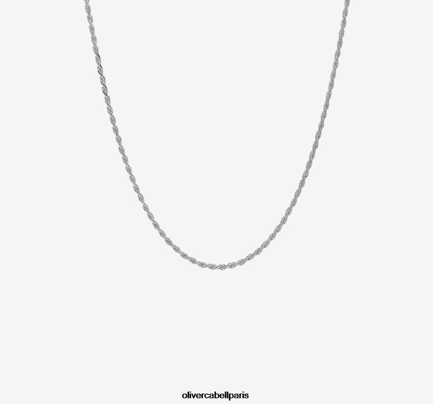 Hommes chaîne de corde de 2 mm argent accessoires Oliver Cabell 4JNHLR215