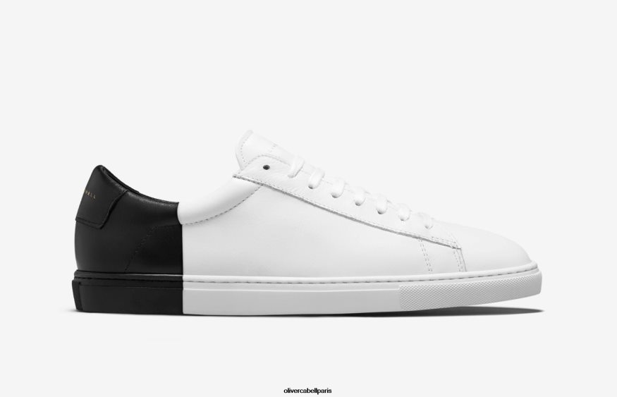 Hommes profil de jet haut bas final noir blanc chaussure Uncrate x Oliver Cabell 4JNHLR39