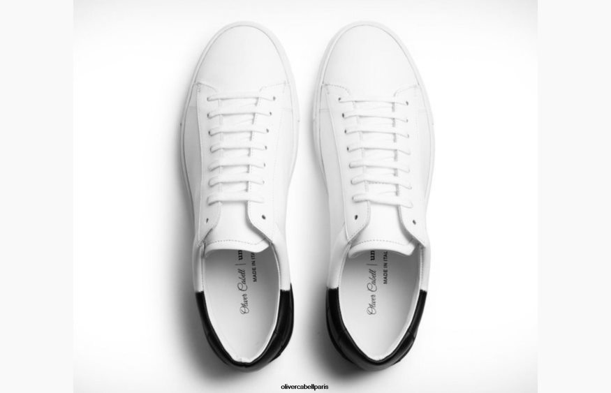 Hommes profil de jet haut bas final noir blanc chaussure Uncrate x Oliver Cabell 4JNHLR39
