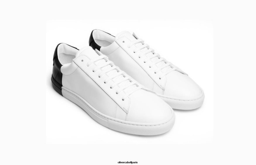 Hommes profil de jet haut bas final noir blanc chaussure Uncrate x Oliver Cabell 4JNHLR39