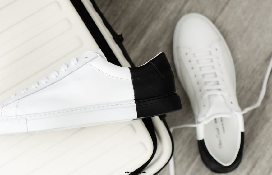 Hommes profil de jet haut bas final noir blanc chaussure Uncrate x Oliver Cabell 4JNHLR39