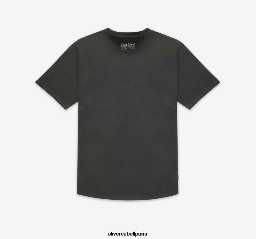 Hommes t-shirt à ourlet arrondi charbon vêtements Oliver Cabell 4JNHLR248
