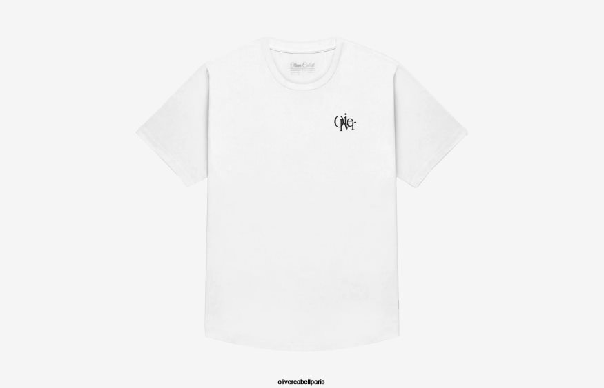 Hommes tee blanc vêtements Oliver Cabell 4JNHLR265