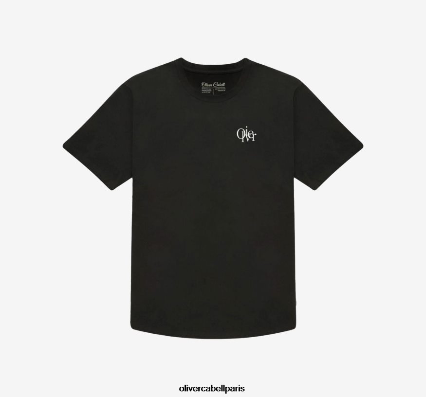 Hommes tee noir vêtements Oliver Cabell 4JNHLR264