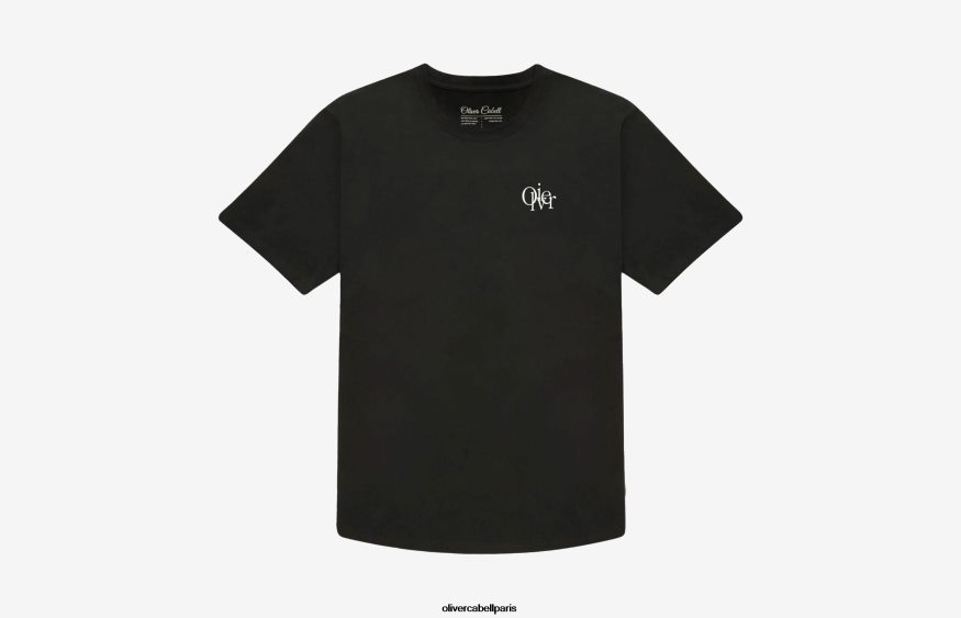 Hommes tee noir vêtements Oliver Cabell 4JNHLR264